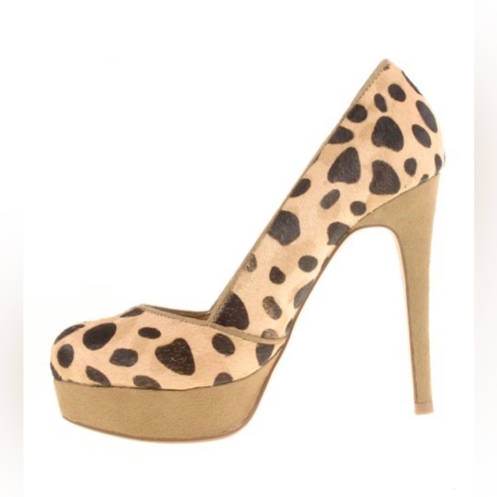 NEW Chinese Laundry Wave Length Light Natural Pony Hair Platform Pump Size 7.5M - Picture 3 of 16